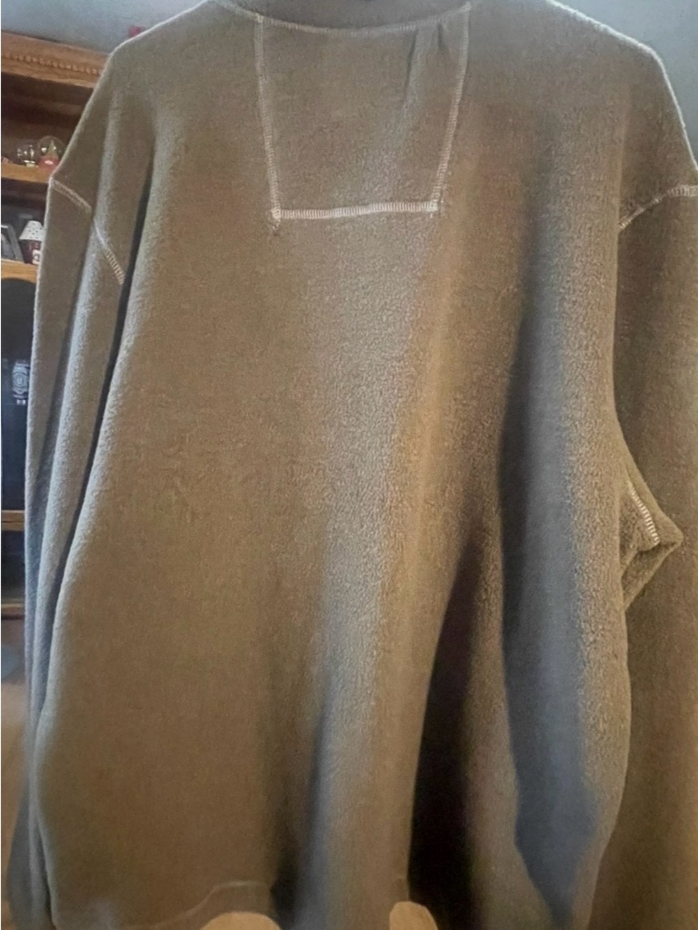 G.H. Bass & Co. Explorer Tan & Yellow 1/4 zip Fleece pullover XL